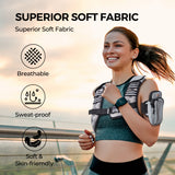 Weighted Vest with Arm Strap Phone Pouch and  Reflective Stripe Grey