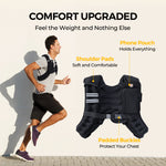 PACEARTH Weighted Vest with Arm Strap Phone Pouch and  Reflective Stripe 4lbs-30lbs