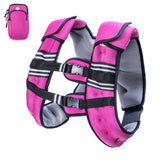 Pacearth Weighted Vest with Arm Strap Phone Pouch and  Reflective Stripe 4lbs-30lbs