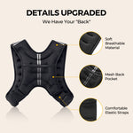 PACEARTH Weighted Vest with Arm Strap Phone Pouch and  Reflective Stripe 4lbs-30lbs