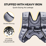 Weighted Vest with Arm Strap Phone Pouch and  Reflective Stripe Grey