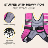 Weighted Vest with Arm Strap Phone Pouch and  Reflective Stripe Pink& Grey