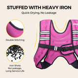 Weighted Vest with Arm Strap Phone Pouch and  Reflective Stripe Pink