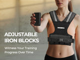 Weight-Adjustable Vest with Add-on Iron Blocks for Hardcore Strength Training 20lb/22lb