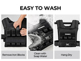 Weight-Adjustable Vest with Add-on Iron Blocks for Hardcore Strength Training 20lb/22lb
