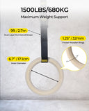 Gymnastics Rings 32mm Wooden Olympic Rings Set with Gift Box