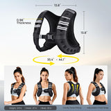 6 LBS Pacearth Weighted Vest for walking,Body Weight Vests for Women, Men with Arm Strap Phone Pouch