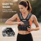 Weight-Adjustable Vest with Add-on Iron Blocks for Hardcore Strength Training 20lb/22lb