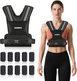 Weight-Adjustable Vest with Add-on Iron Blocks for Hardcore Strength Training 20lb/22lb