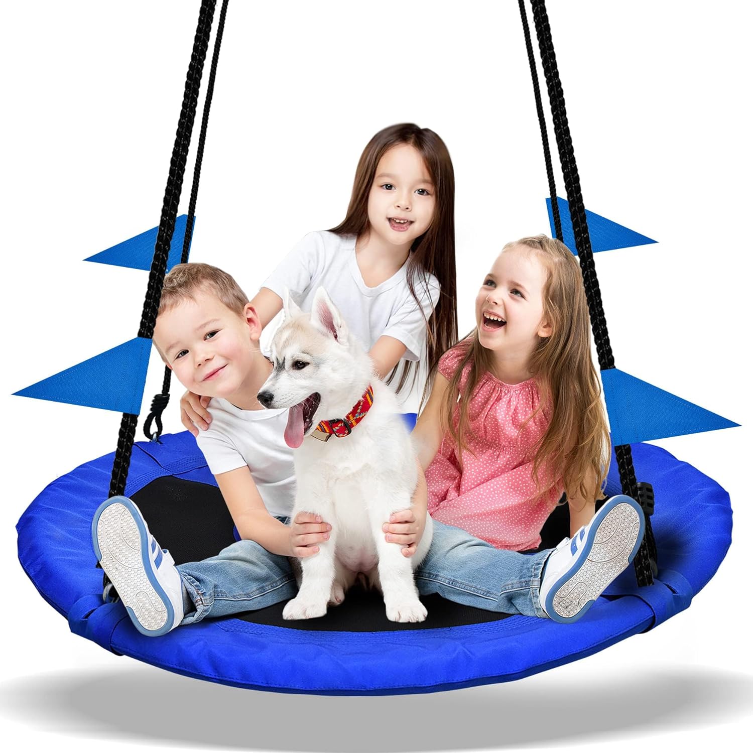 PACEARTH 40 Inch Saucer Tree Swing Flying 660lb Weight Capacity