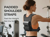 Weight-Adjustable Vest with Add-on Iron Blocks for Hardcore Strength Training 20lb/22lb