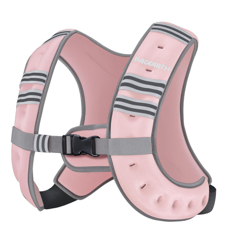 Pacearth Weighted Vest with Arm Strap Phone Pouch and  Reflective Stripe Blossom Cherry