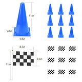 PACEARTH 11 Inch Plastic Traffic Cones 10 Pack Agility Cones